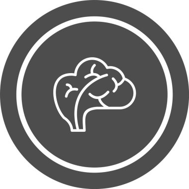 Moda Biçimli Beyin Simgesi İzole Arkaplan