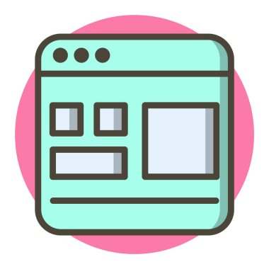 Şablon Simgesi Tarzı İzole Arkaplan