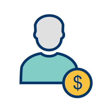 İş vektörü illüstrasyonu beyaz arkaplanda izole edildi