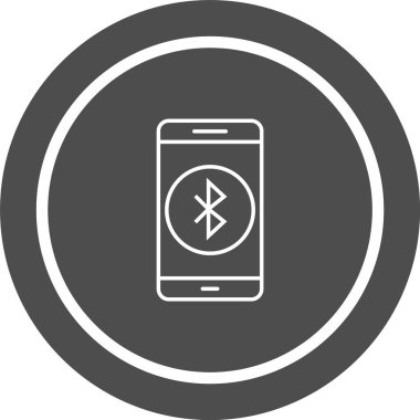 Mobil Bluetooth Uygulama Simgesi Moda Tarzı İzole Arkaplanda