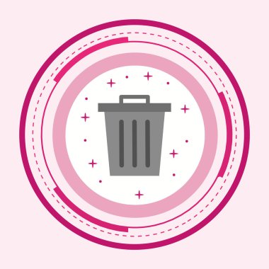 Atık Simgeyi Moda Biçiminde İzole Edilmiş Arkaplanda Gönder