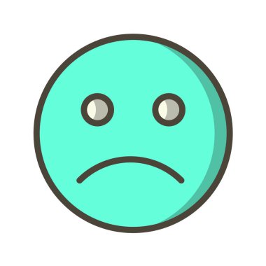 Kawaii simge simgesi. Web için insan yüzü vektör sembolünün çizgi film biçimi