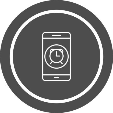 Alarm Mobil Uygulama Simgesi Moda Biçimli İzole Arkaplan