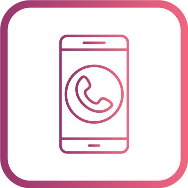 Modern telefon simgesinin vektör illüstrasyonu 