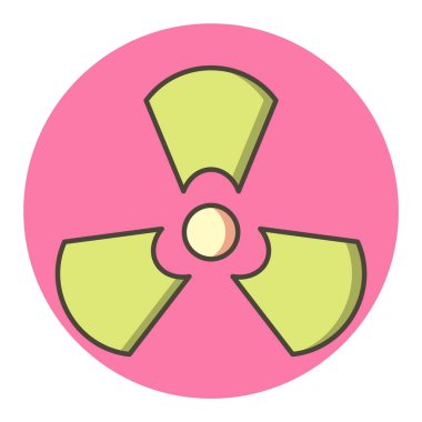 Moda Biçimli Radyasyon Simgesi İzole Arkaplan      