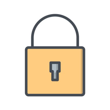 asma kilit ikon vektör çizimi