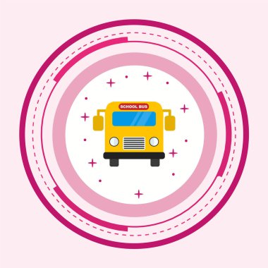 Okul servisi simgesinin vektör illüstrasyonu