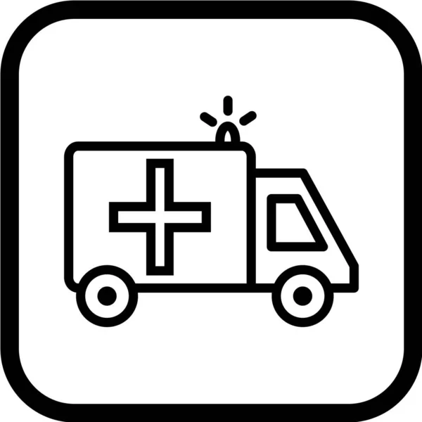 Vektor Ikone Für Krankenwagen — Stockvektor