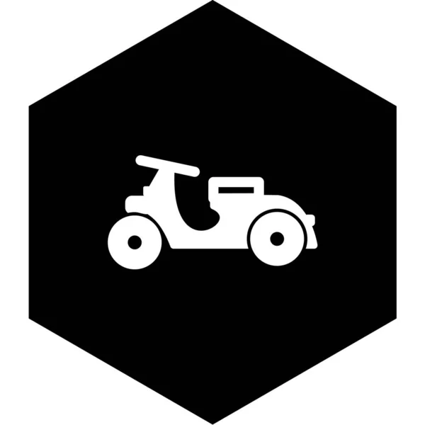 Scooter Pictogram Zwarte Stijl Geïsoleerd Witte Achtergrond Sport Symbool Vector — Stockvector