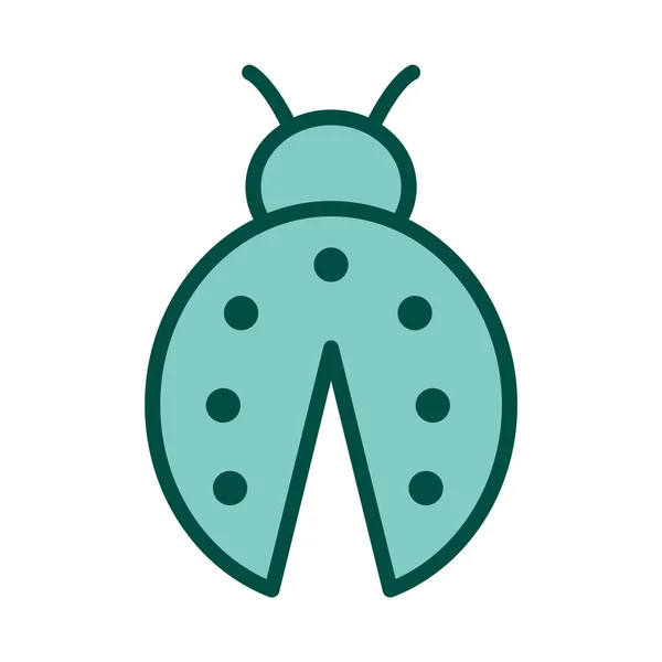 Dame Bug Icône Dans Style Mode Fond Isolé — Image vectorielle