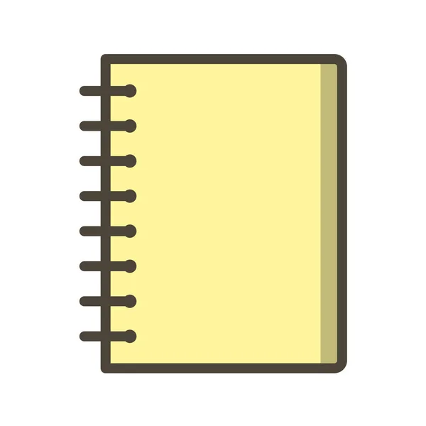 Cuaderno Con Ilustración Vectores Lápiz — Vector de stock