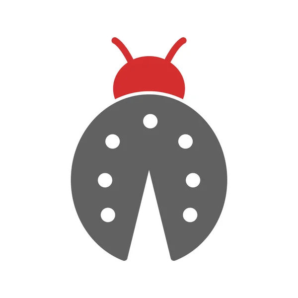 Lady Bug Ikon Trendi Stílusban Elszigetelt Háttér — Stock Vector