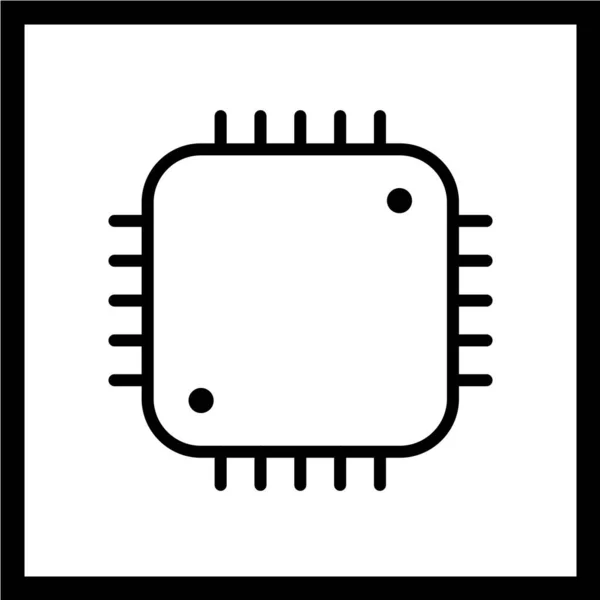 Illustration Vectorielle Icône Carte Circuit — Image vectorielle