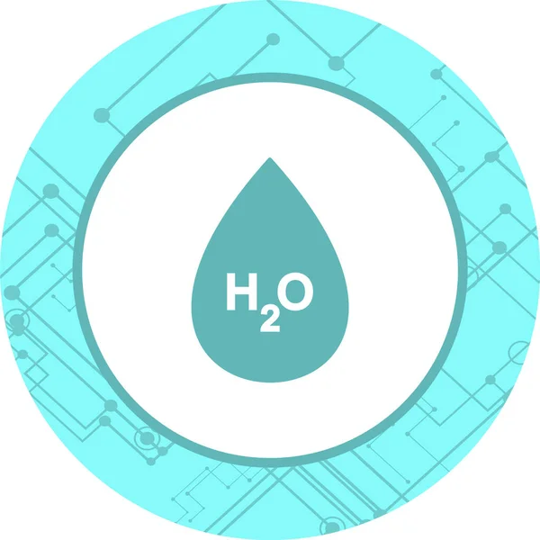 H2O Ikon Trendi Stílusban Elszigetelt Háttér — Stock Vector