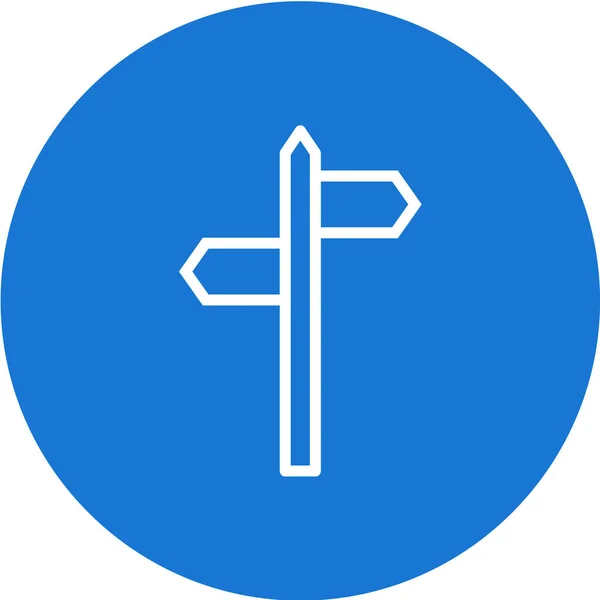 Значок Дорожнього Знака Символ Напрямку Векторна Ілюстрація — стоковий вектор