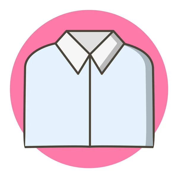 Icono Camisa Escuela Fondo Aislado Estilo Moda — Archivo Imágenes Vectoriales