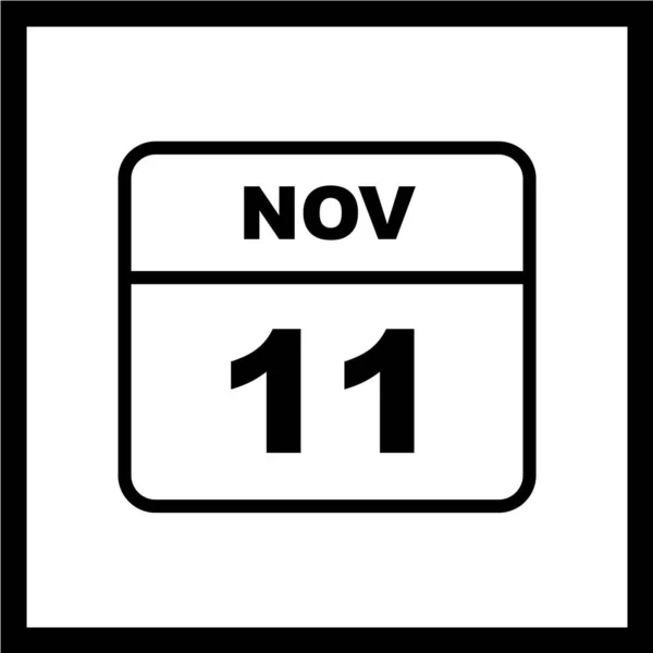 Calendario Con Data Novembre — Vettoriale Stock