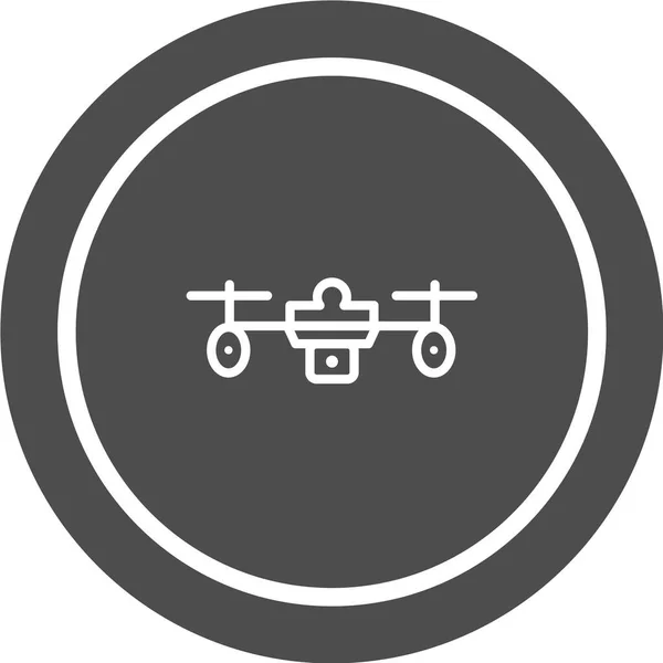 Ikona Wektora Drona Symbol Quadrocoptera Płaski Styl Projektowania — Wektor stockowy
