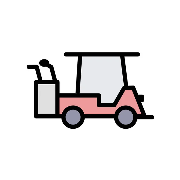 Golfkar Pictogram Vector Illustratie Grafisch Ontwerp — Stockvector