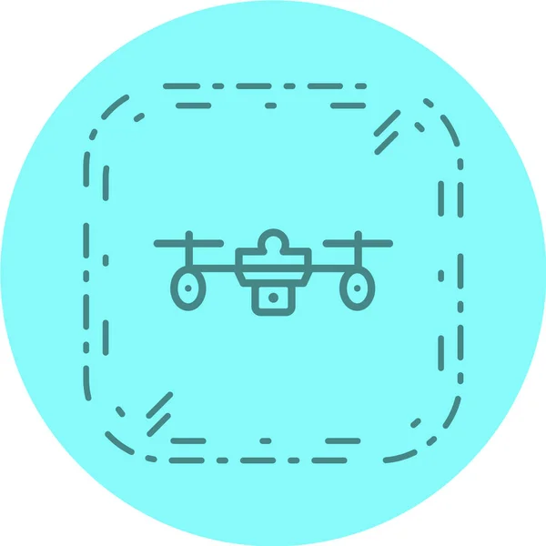 Беспилотный Квадрокоптер Векторная Иллюстрация — стоковый вектор