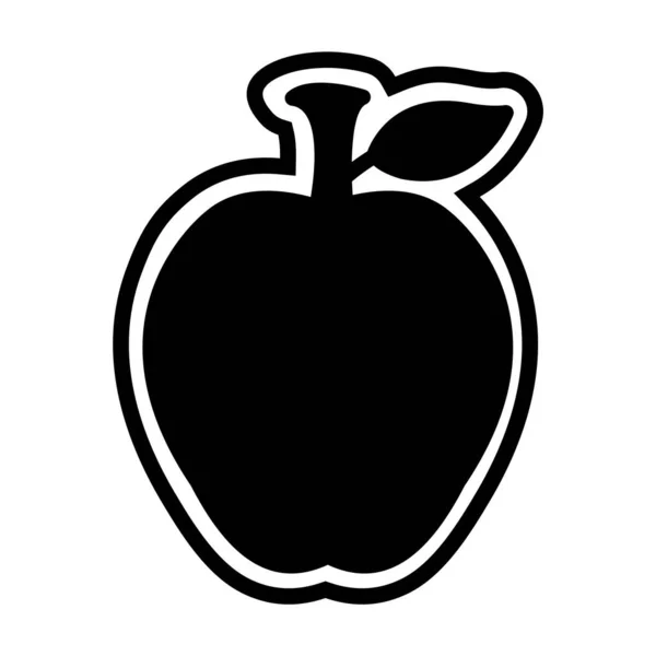 Icono Icono Apple Estilo Moda Fondo Aislado — Archivo Imágenes Vectoriales