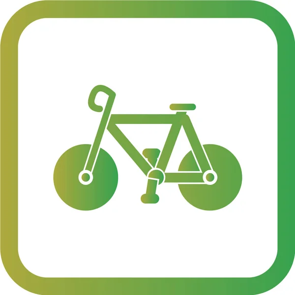 Vector Illustration Modern Lack Icon Bicycle — Stock Vector
