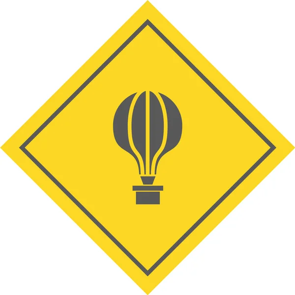 Vector Illustration Hot Air Balloon Icon — Stock Vector