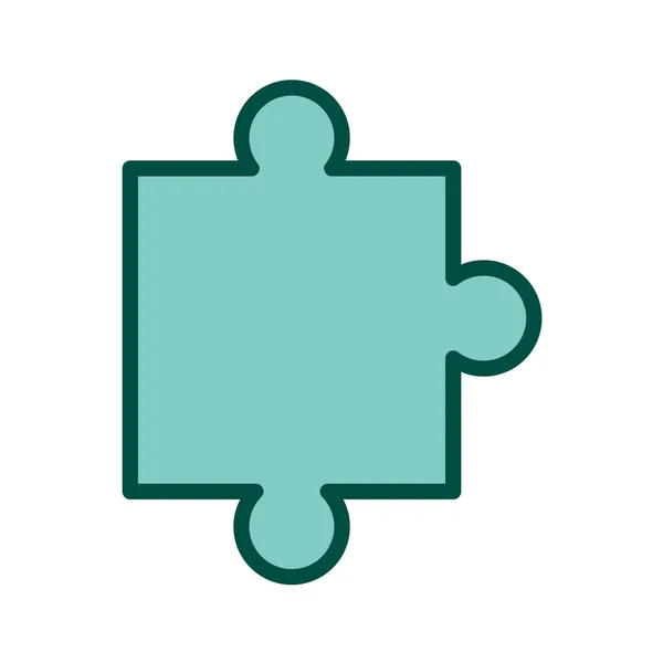 Puzzle Piece Icon Vector Illustration — Stock Vector