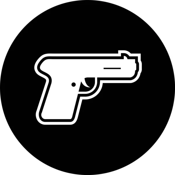 Pistol Ikon Trendig Stil Isolerad Bakgrund — Stock vektor
