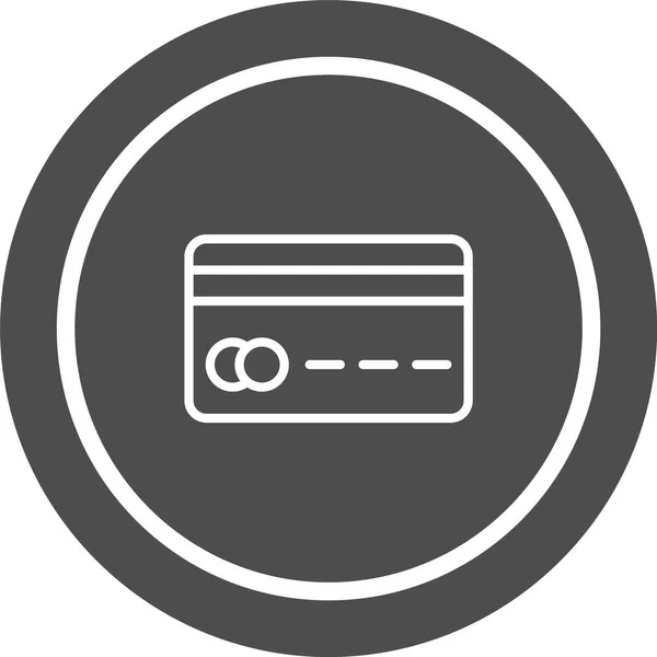 Ikona Karty Kredytowej Modnym Stylu Odosobnione Tle — Wektor stockowy