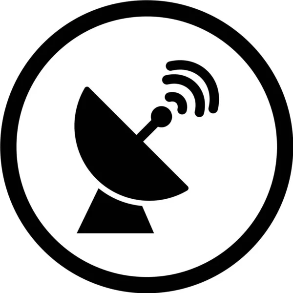 Icono Antena Parabólica Vector Ilustración — Vector de stock