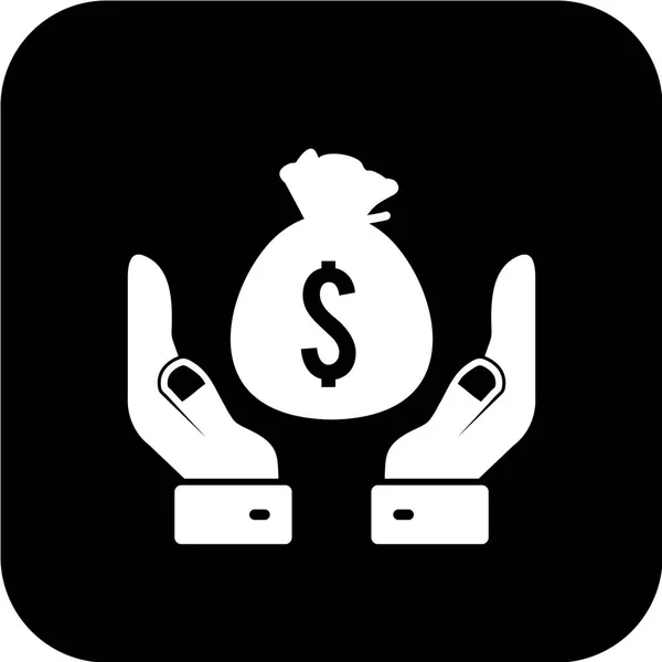 Деньги Мешок Иконка Вектор Графический Дизайн — стоковый вектор