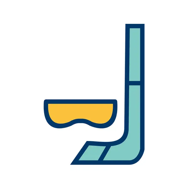 Schwimmbrillen Symbol Flachem Design Isoliert Auf Weißem Hintergrund Tauchen Symbol — Stockvektor