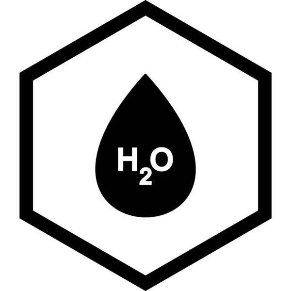 H2O Icono Estilo Moda Aislado Fondo — Archivo Imágenes Vectoriales