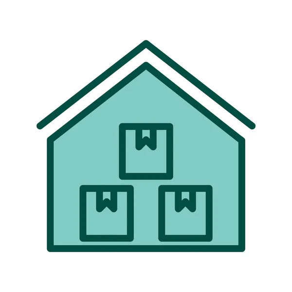 Storage Warehouse Icon Trendigen Stil Isolierten Hintergrund — Stockvektor