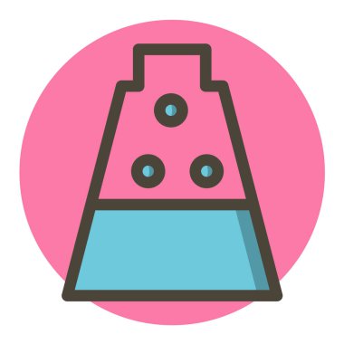 Otel düz vektör simgesi