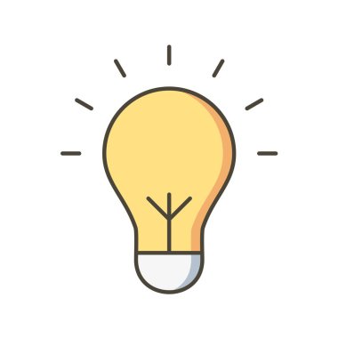 ampul simgesi, vektör illüstrasyonu