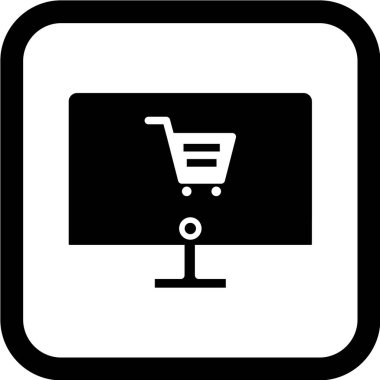 Siyah arkaplanda alışveriş arabası simgesi