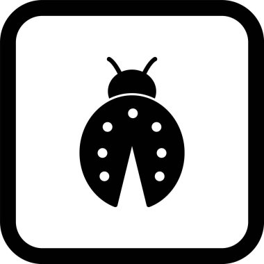 Moda Biçimli Bayan Böcek Simgesi İzole Arkaplan