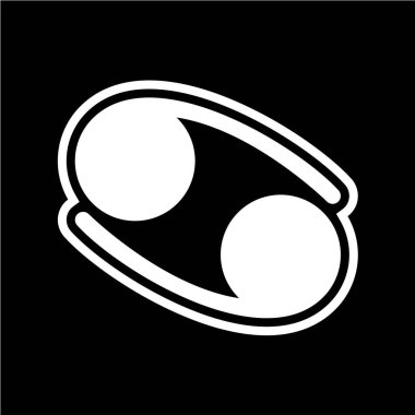 Ay simgesi beyaz arkaplanda izole edilmiş. vektör illüstrasyonu