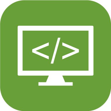 bir monitör düz vektör simgesi