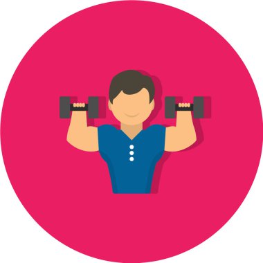 Vektör illüstrasyonu, basit simge atleti