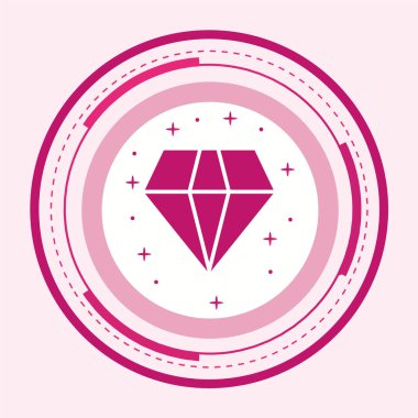 Pembe elmasın vektör çizimi