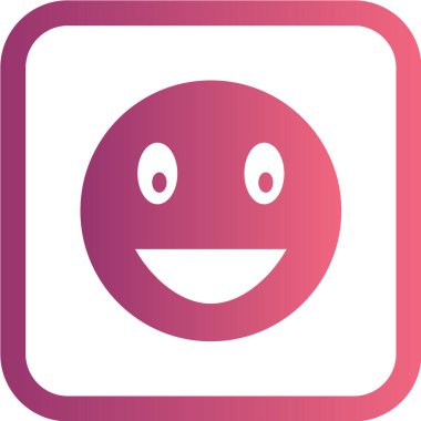 Gülümseme simgesi, vektör illüstrasyonu