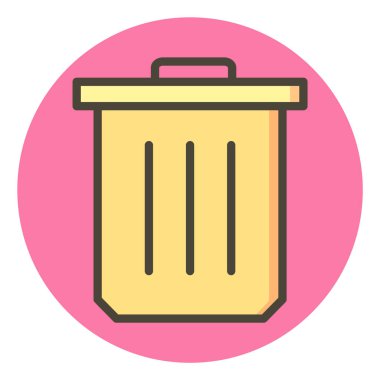 Çöp Simgesi Moda Biçiminde İzole Arkaplan  