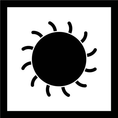 güneş web simgesi vektör illüstrasyonu 