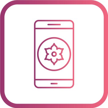 Modern telefon simgesinin vektör illüstrasyonu 