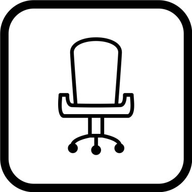Ofis Sandalyesi Simgesi Moda Tarzı İzole Arkaplan 
