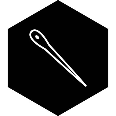 İğne Simgesi Moda Biçimi İzole Arkaplan