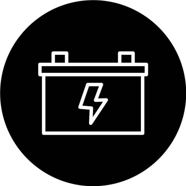 Pil şarj ikonu. düz vektör illüstrasyonu 